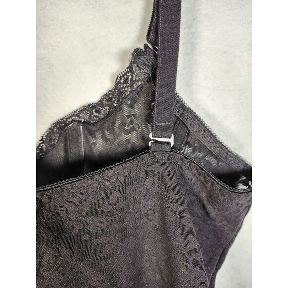 VTG Crownette Girdle Dress Boned 4X Plus Size Stretch Lace Pinup Black - Picture 7 of 11